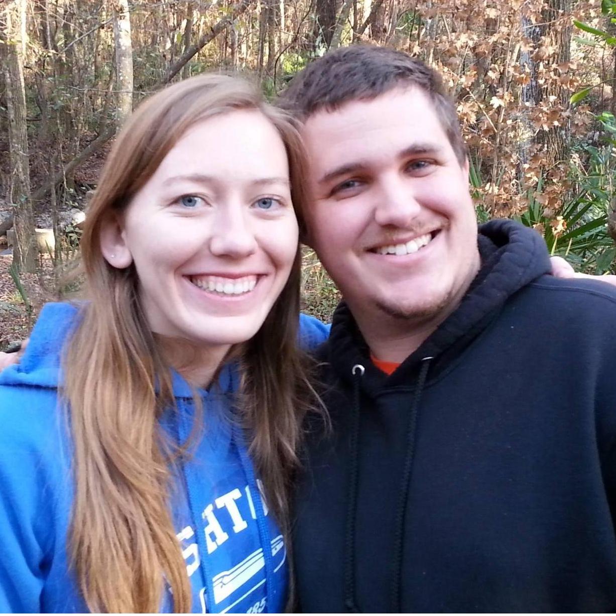 This was taken right after Chris asked me to be his girlfriend 7 years ago! This is the same nature area were we got engaged!