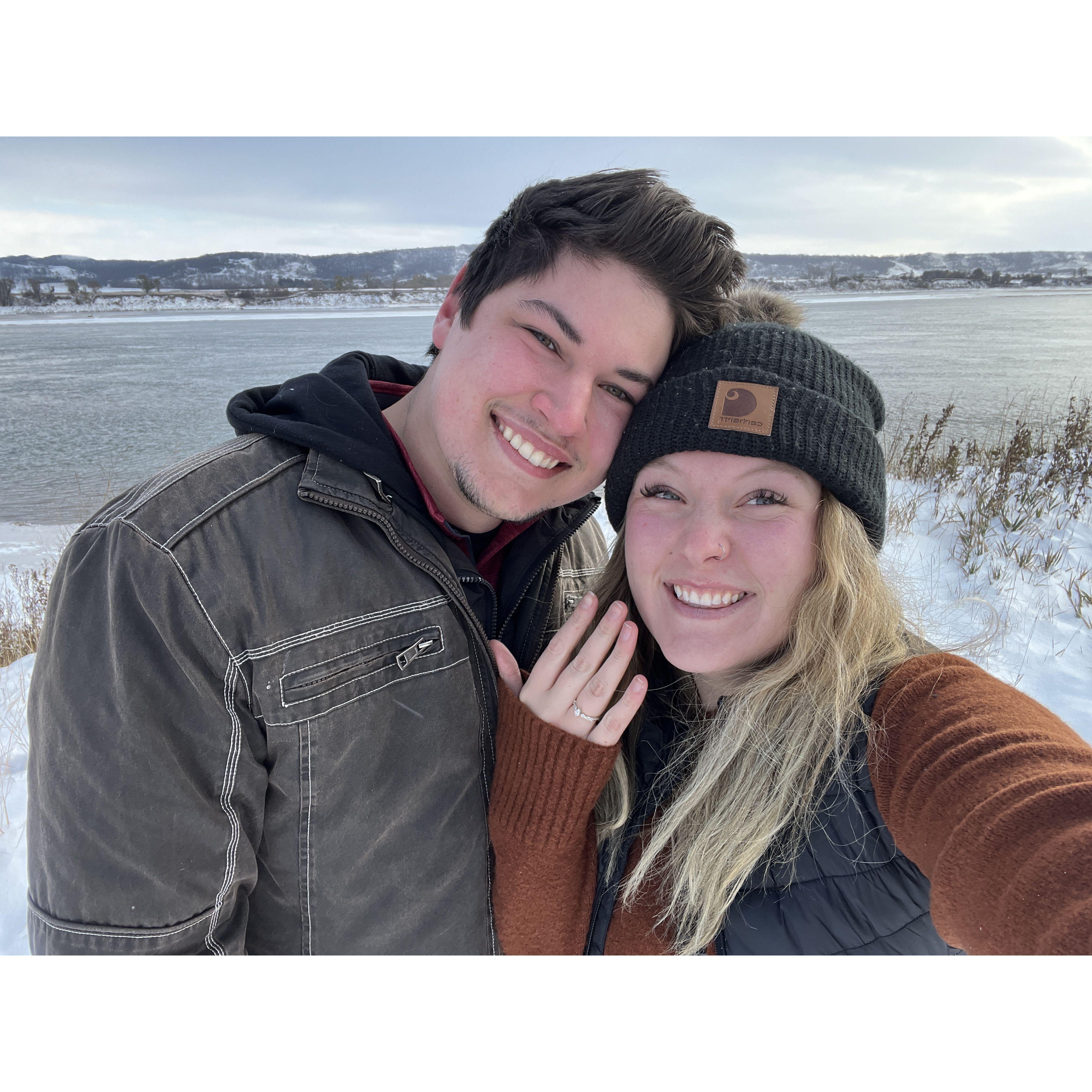 Then came the ring!! The beginning of forever. Taken in October of 2023 in Bismarck, ND. It was so beautiful.