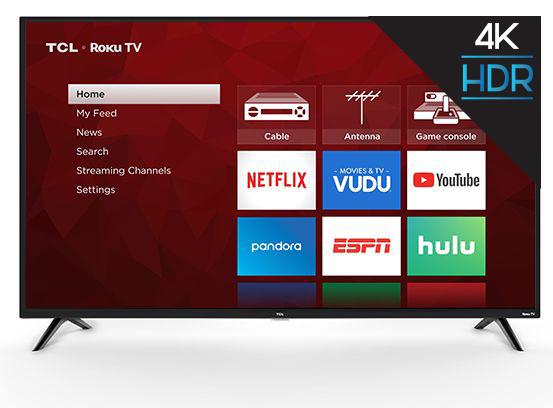 Refurbished TCL 55" Class 4K Ultra HD (2160P) HDR Roku Smart LED TV (55S421)