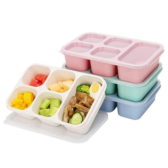 Silicone Lunch Bento Box, 52 Pack Bento Lunch Box Bundle Dividers with Food  Picks Lunch Accessories, Durable, Reusable, BPA-Free, Freezer and