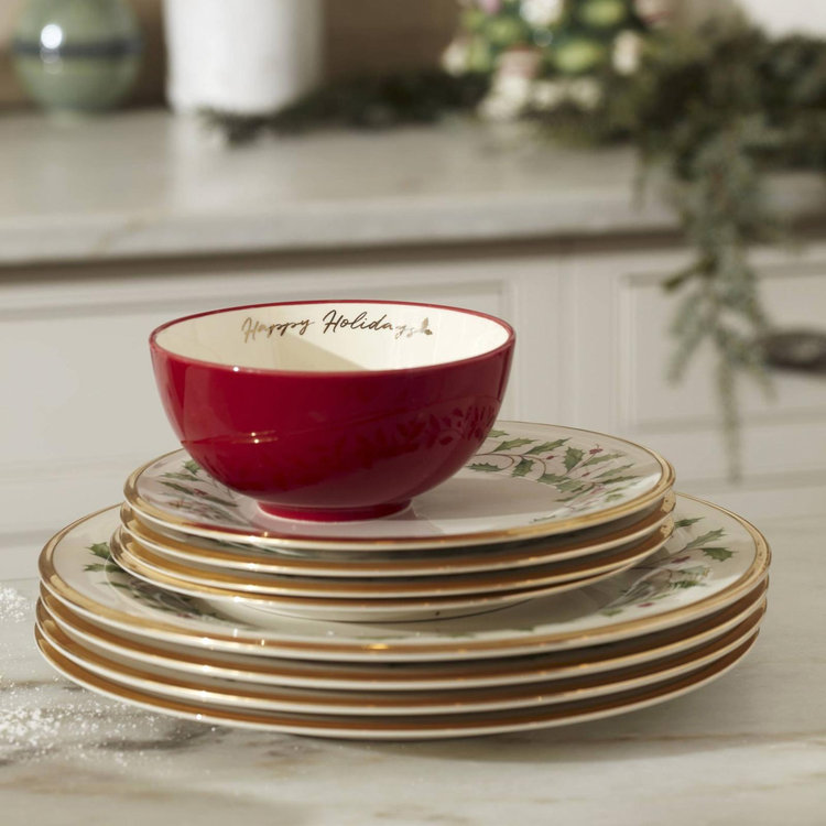 LENOX HOLIDAY レノックス クリスマス マグ プレート 6セット Lenox, Holiday Salad Plate, Set of 6 | Zola