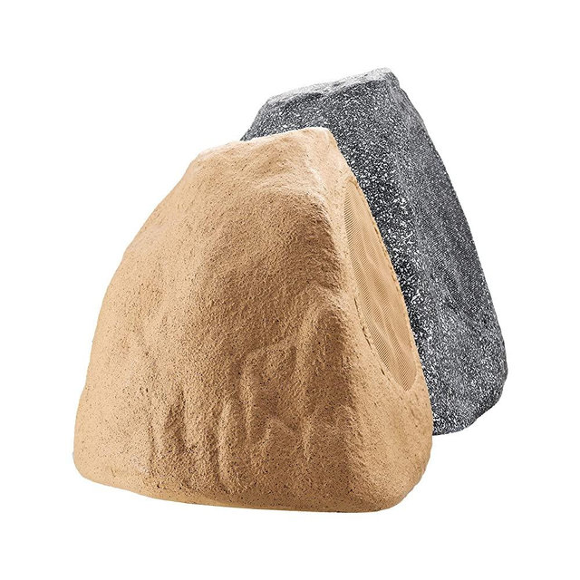 OSD 8" Brown Outdoor Rock Speaker 200W Weather Resistant Passive Stereo Pair RX805