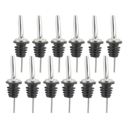 JBtek (12 Pack) Stainless Steel Classic Bottle Pourers w/Tapered Spout