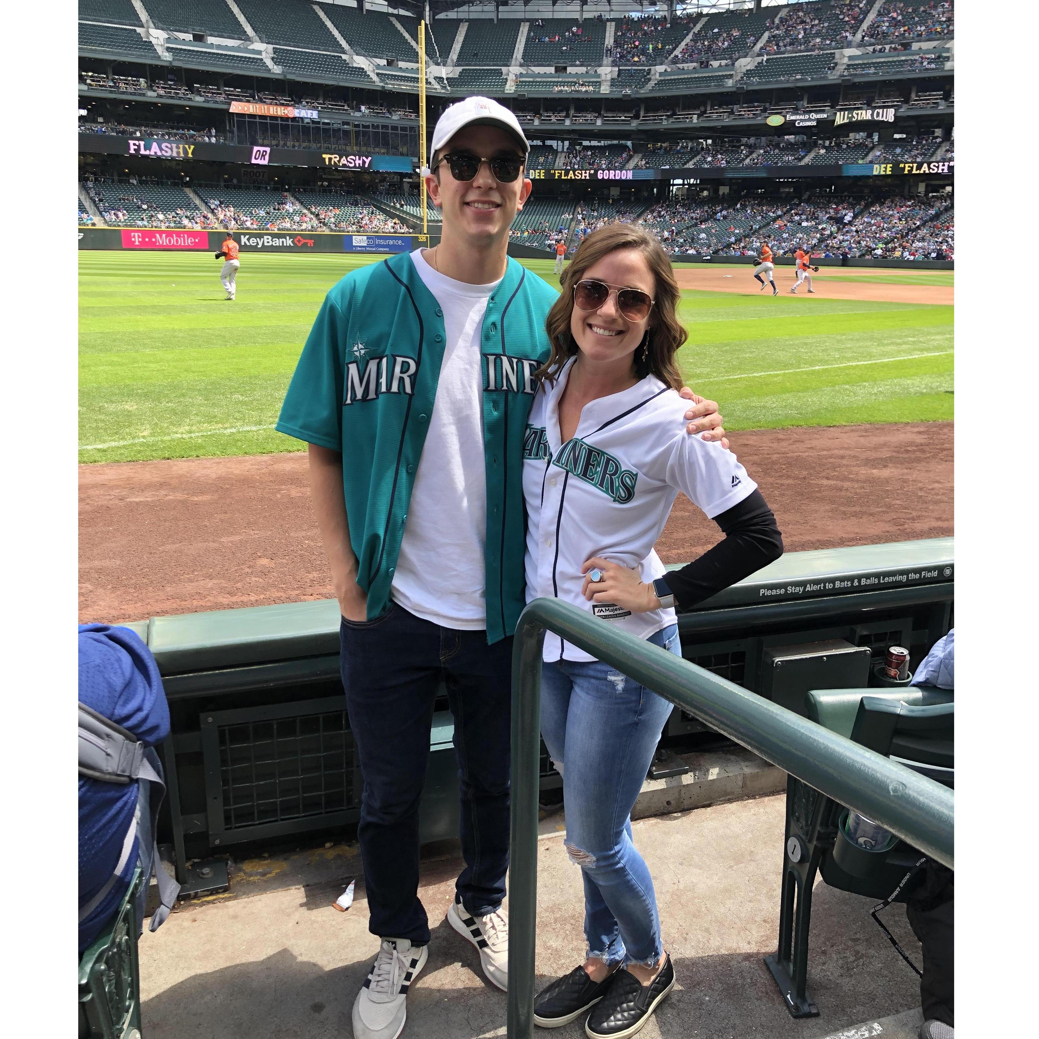 Jordan's 28th birthday and one of our many Mariner's games