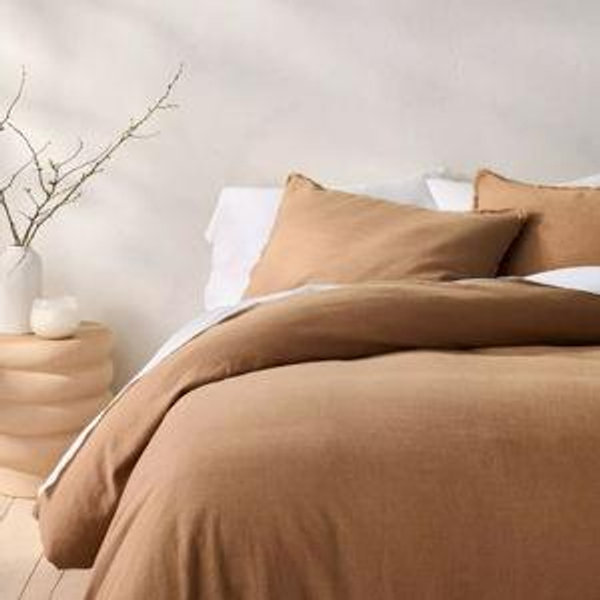 Warm Brown Casaluna™ King Size Duvet Cover & Pillow Sham Set