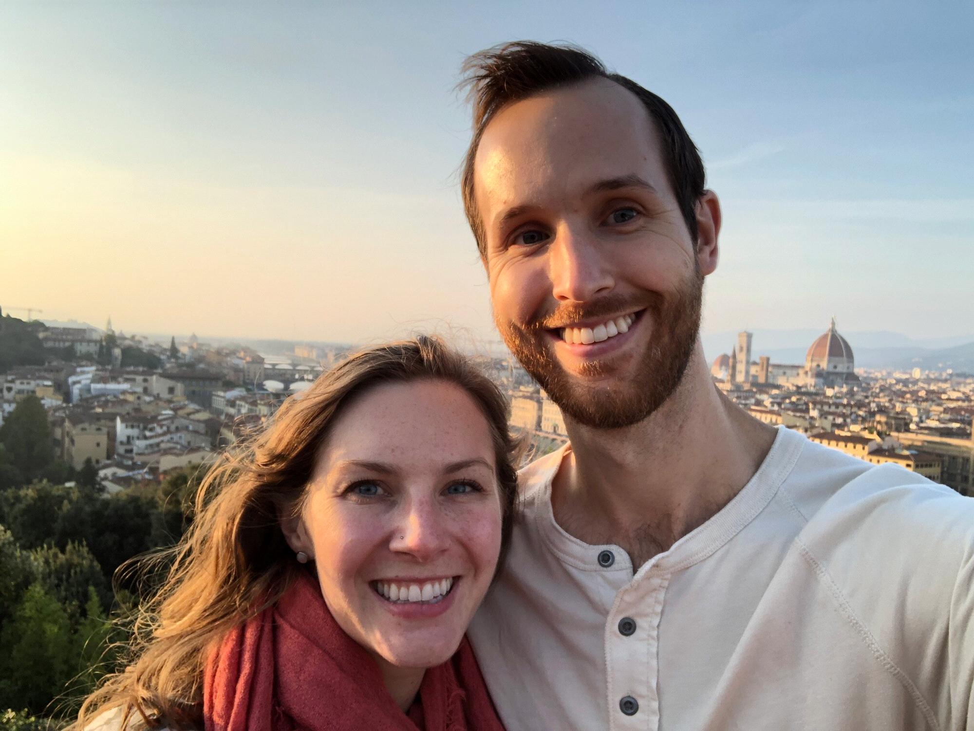 Taking in the views of Florence