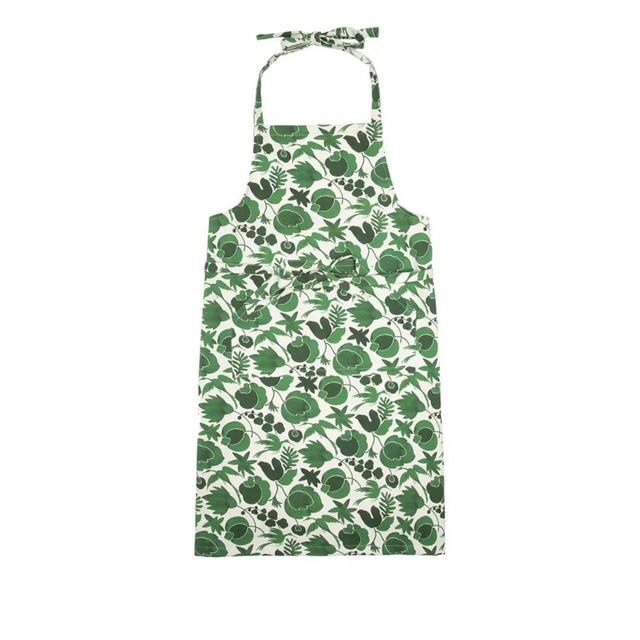 Apron With Pocket in Wildbird Green