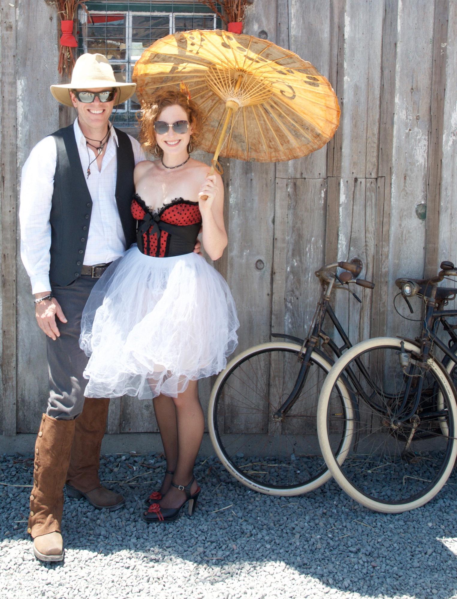 Rivertown Revival (aka music and hot summer heat) in 2015! Aha! We BOTH like to dress up ;) The fun continues