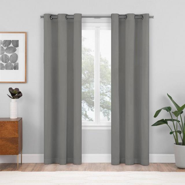 2pk 84"x37" Shadow Blackout Curtain Panels Gray - Eclipse