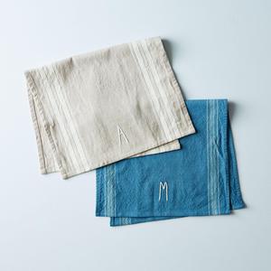 Monogrammed Hand-Embroidered Tea Towel