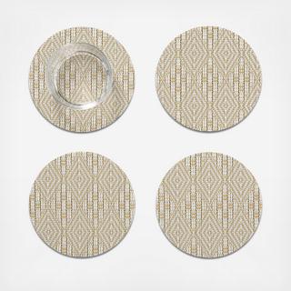Martha Stewart Boxwood Round Coaster, Set of 4