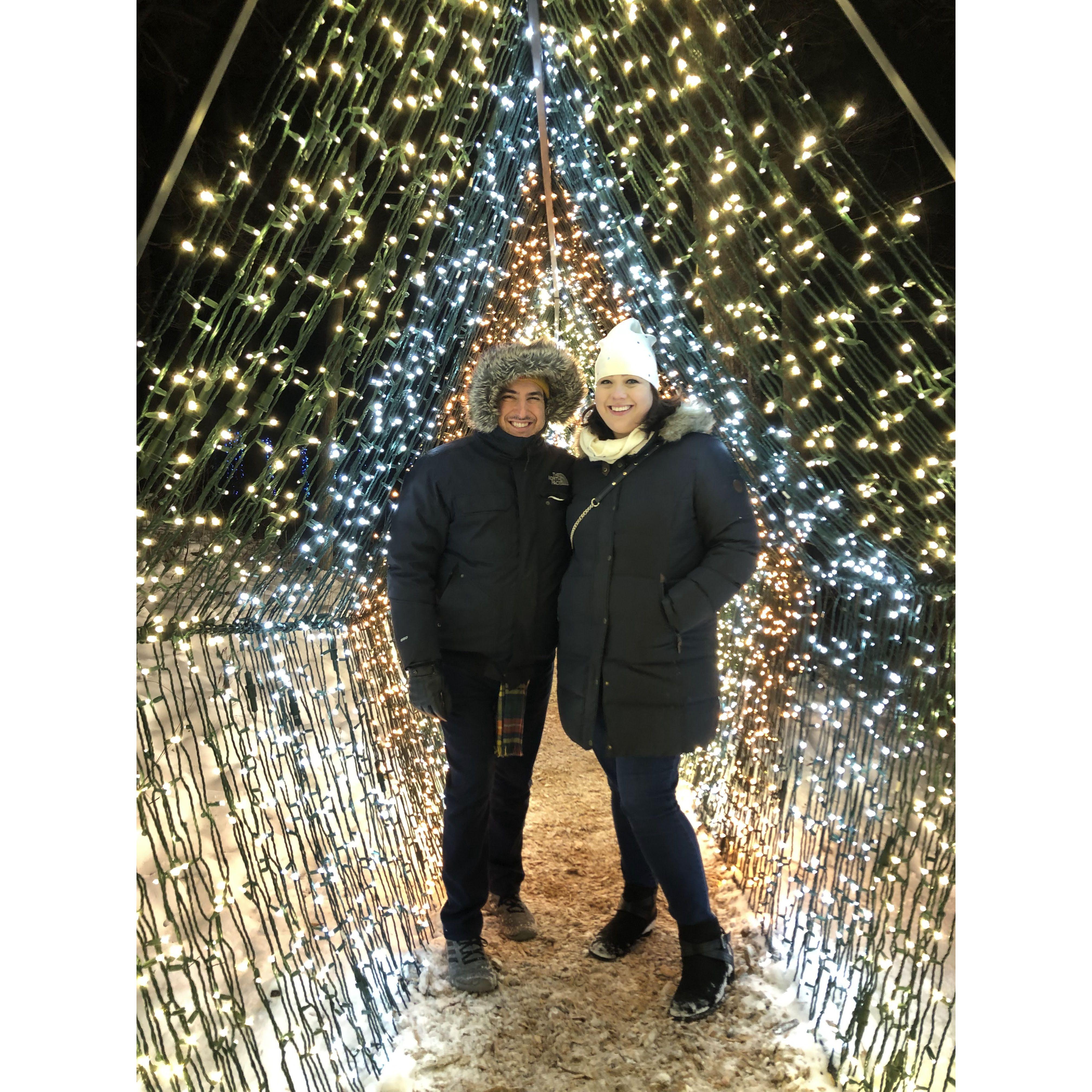 Visiting Naumkeag in Stockbridge, MA in November 2021 for their annual winter lights show.