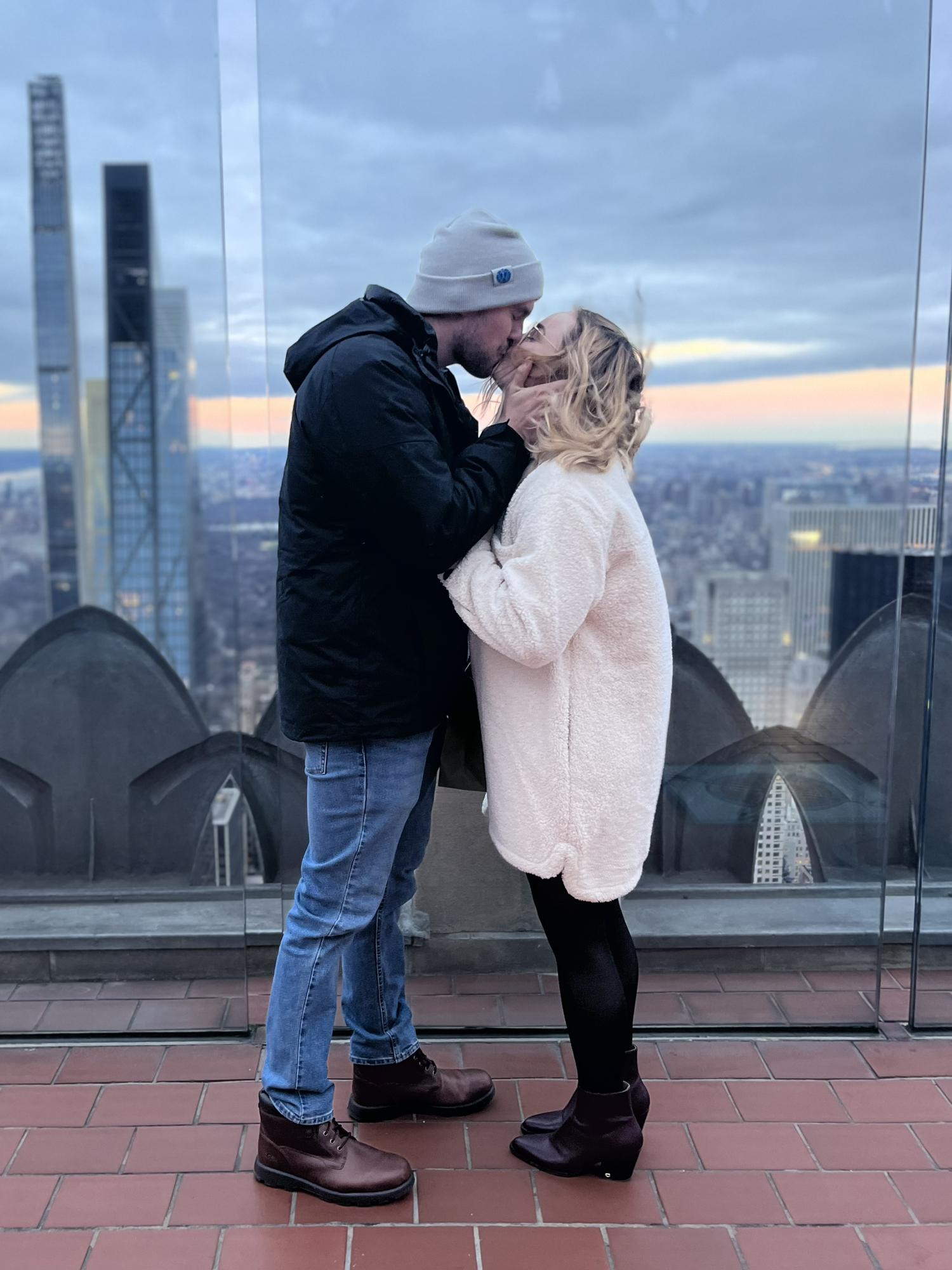 On Top of the Rock after he proposed! 2022
