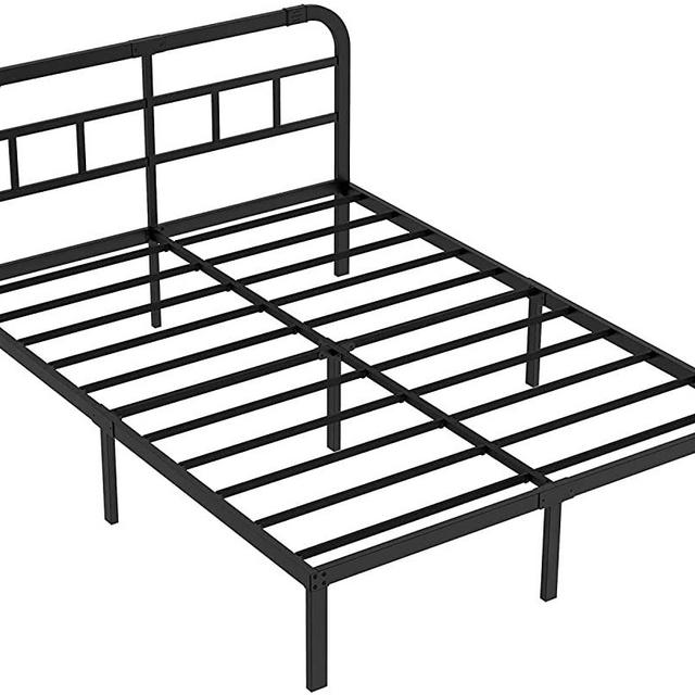 Durable and Strong Metal Platform Bed Frames King Size, 3500lbs Max Weight Capacity Bed Frame with Headboard Steel Salt Support, No Box Spring Needed
