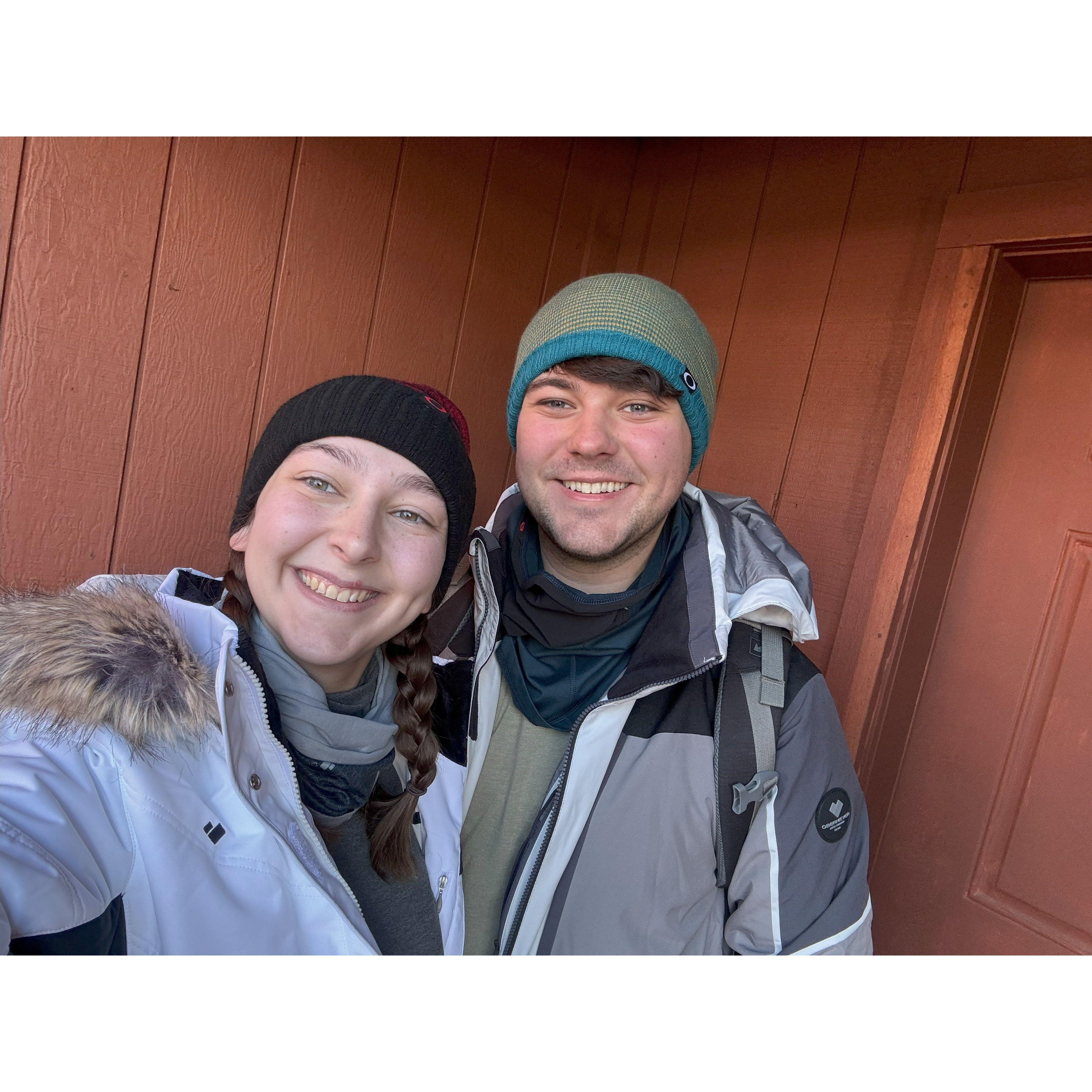 Our first ski trip together