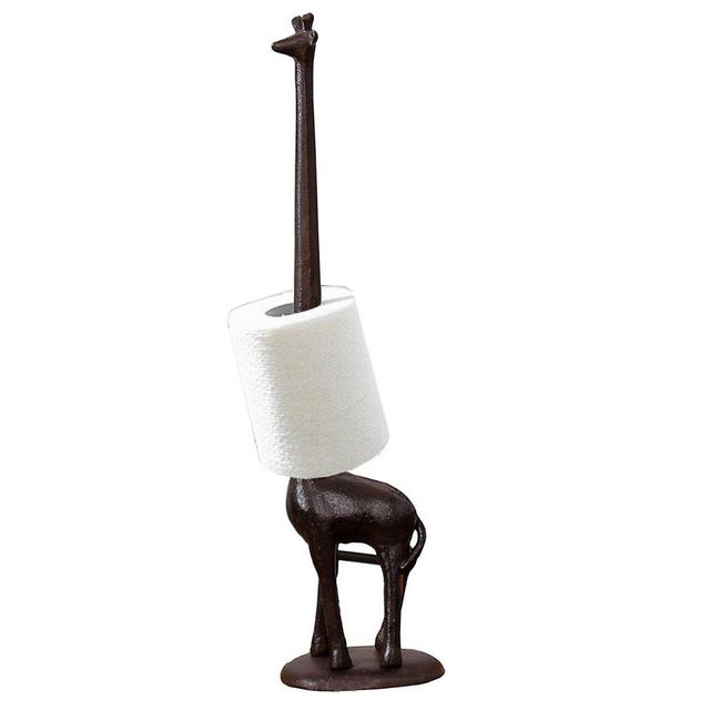 Cast Iron Giraffe Toilet Paper Holder