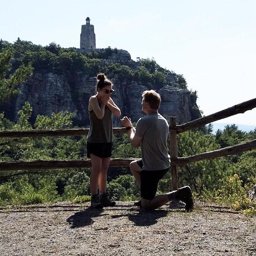 Tuc's proposal during a hike in upstate NY