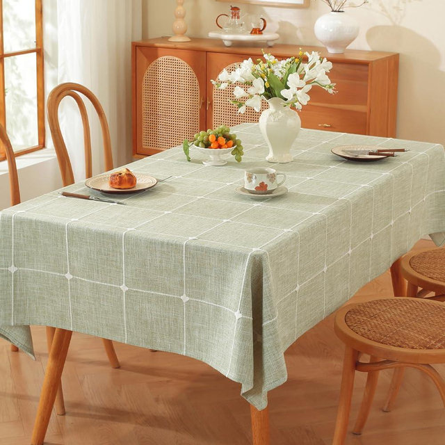 TruDelve Card Table Tablecloth Square 52x52 Inch Green Tablecloths Farmhouse Washable Cloth Tablecloths Spring Tablecloth for Card Table Cover(Green,52"x52",Square)
