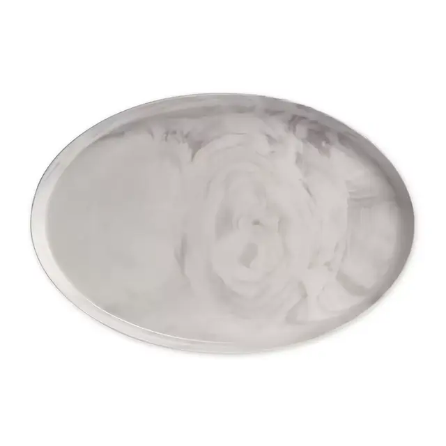 Artisanal Kitchen Supply® Coupe Marbleized 17-Inch Oval Platter in Grey