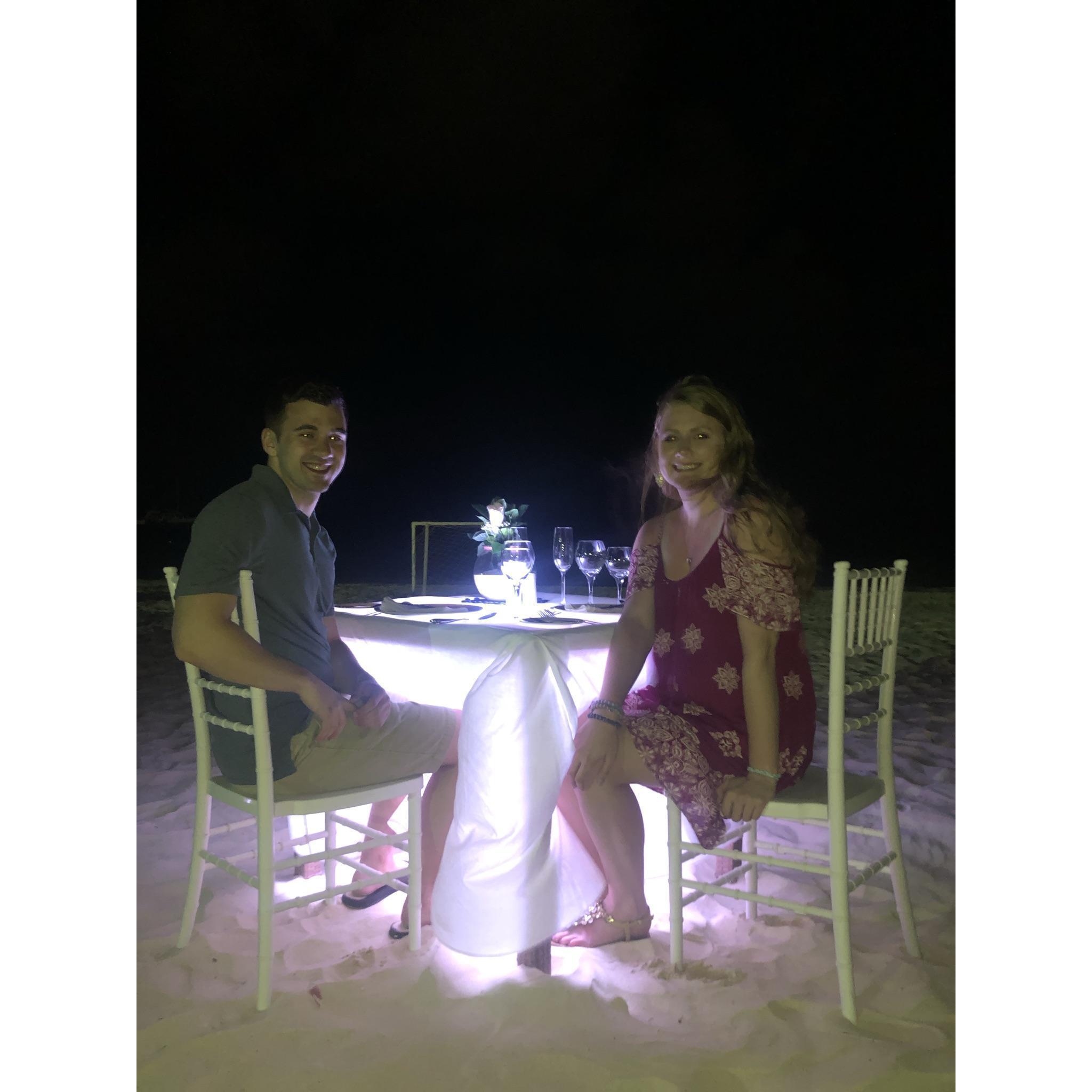 special dinner in Punta Cana on Victoria's birthday!
