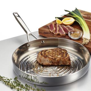 Tri-Ply Clad Deep Round Grill Pan