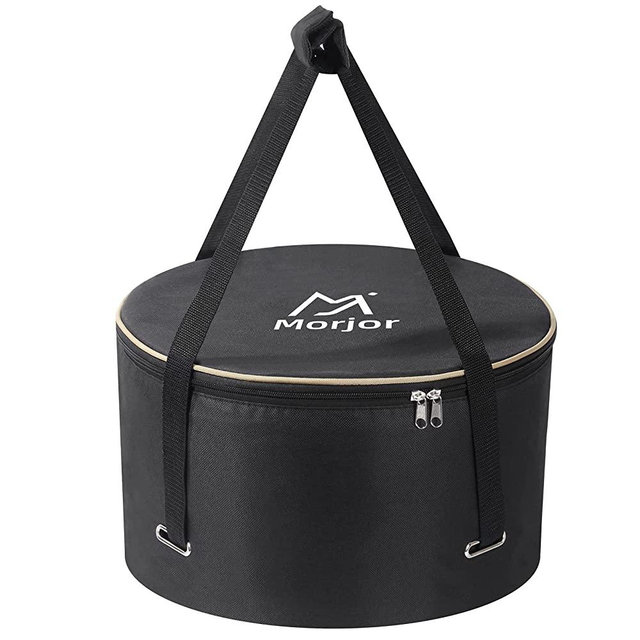 Morjor Dutch Oven Carry Bag with Innovative Inner Crossed Straps & 2 Inside Pockets, Available for Dutch Oven 10'' 12''