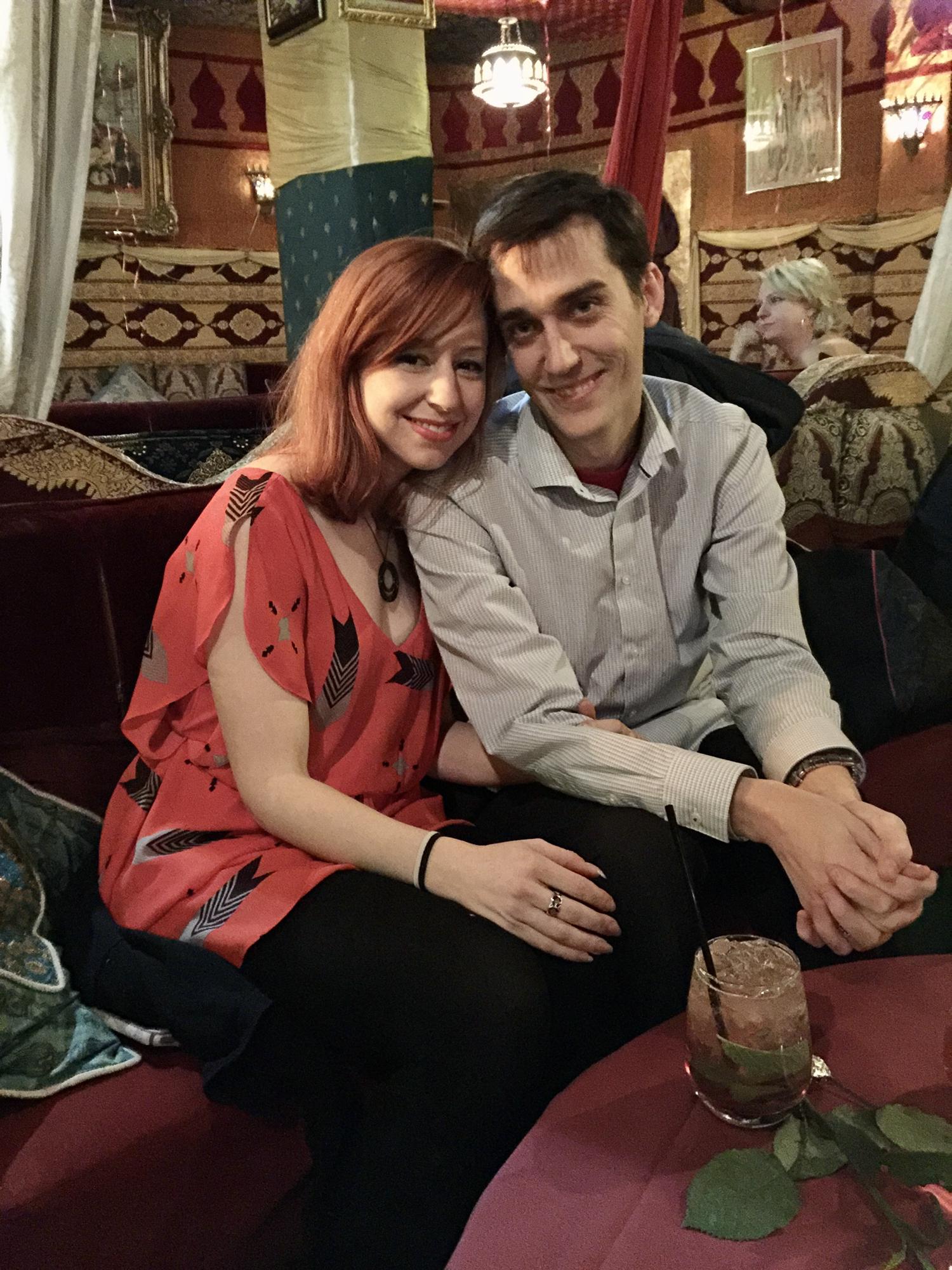 Valentine's 2015 at a fancy Morrocan restaurant in Atlanta. There were fire dancers!!