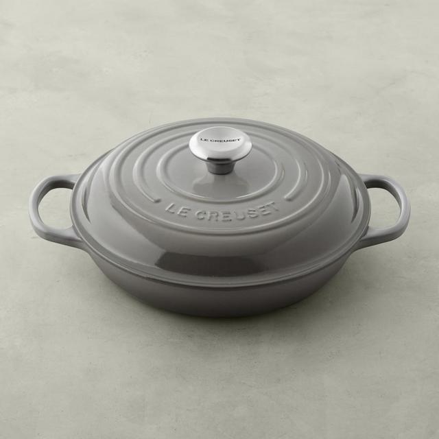 Le Creuset Signature Enameled Cast Iron Braiser, 2 1/4-Qt., French Grey