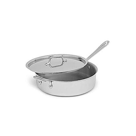 All-Clad Stainless Steel 4-Quart Saute Pan with Flat Lid