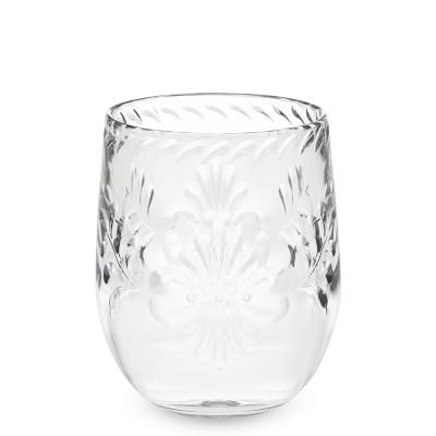 Sonora Outdoor Etched Stemless Wine Glasses