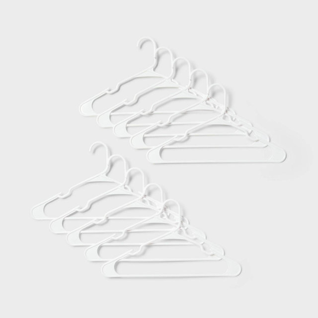 50pk Plastic Hanger White - Brightroom™