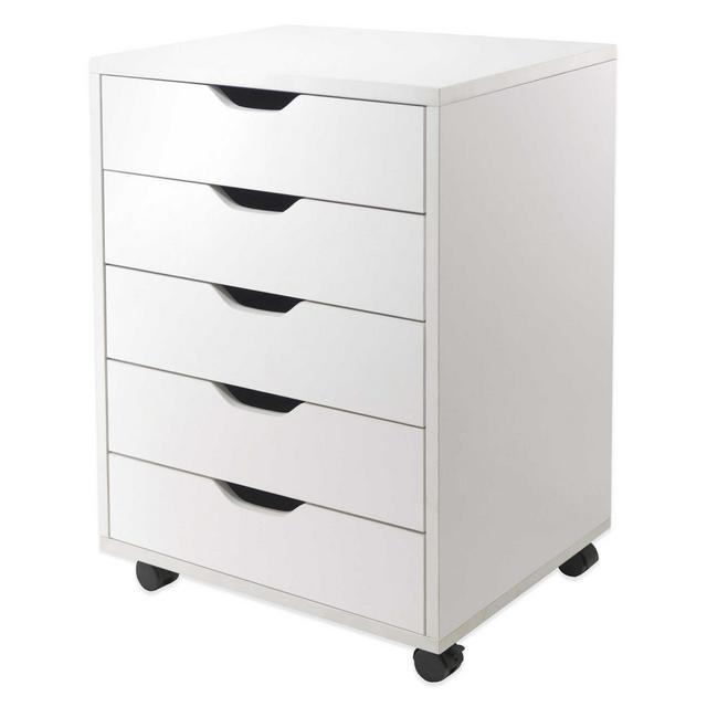 Winsome Trading Halifax 5-Drawer Storage Cabinet in White