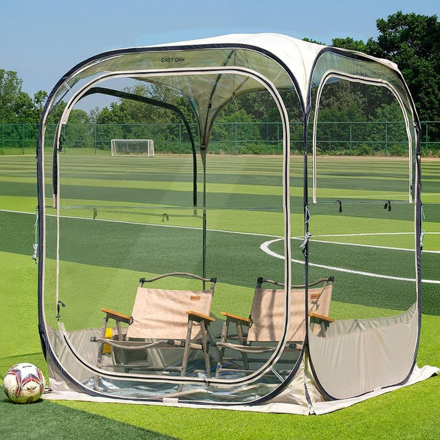 East Oak Weather Sports Tent for Fishing, Sports Event | Pop Up Bubble Tent Instant Sun & Rain Shelter | No Condensation, Spacious Interior, Ultra Visibility | All Weather Protection