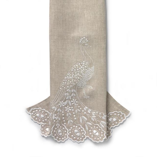 Peacock Linen Guest Towel Set