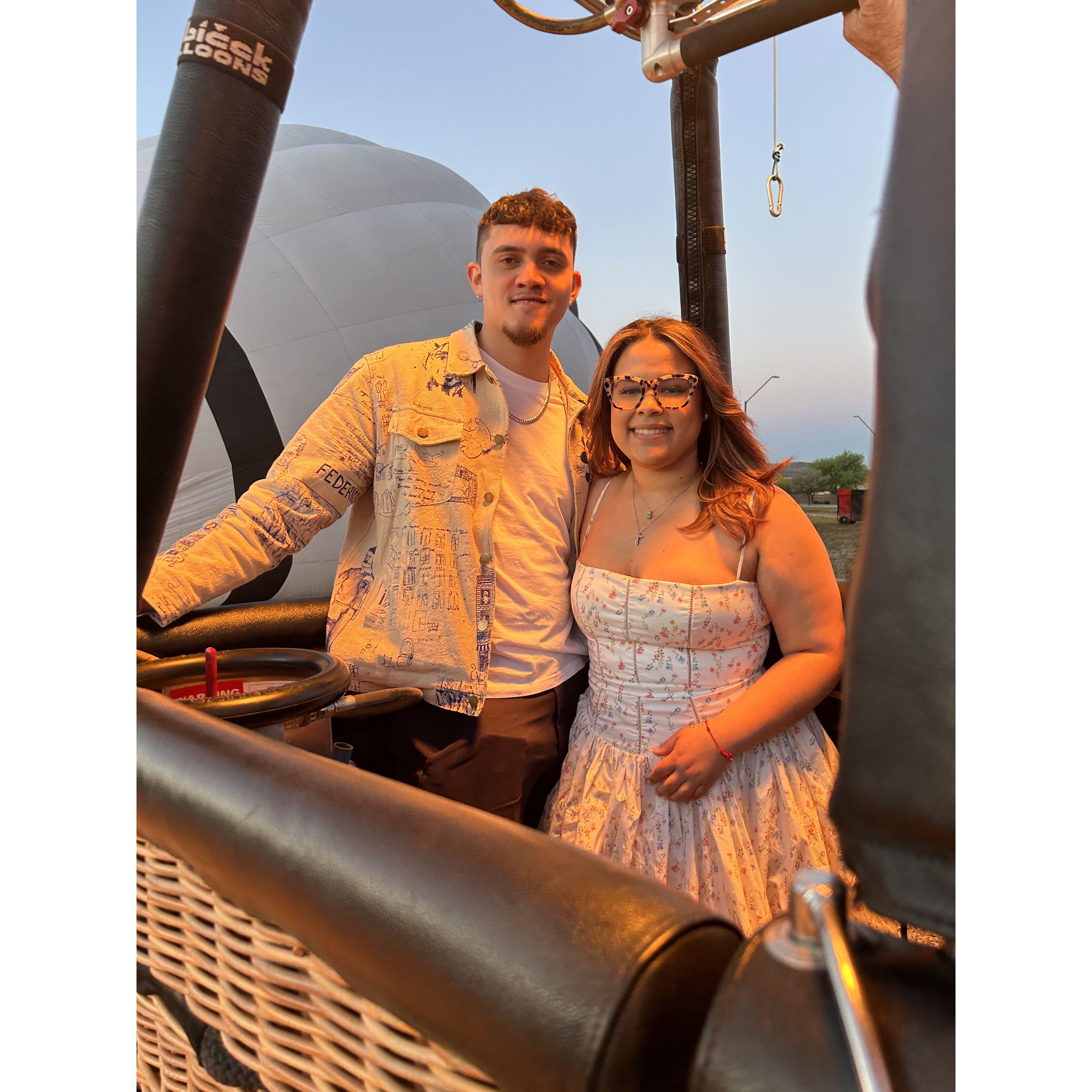 Hot Air Balloon before we got engaged