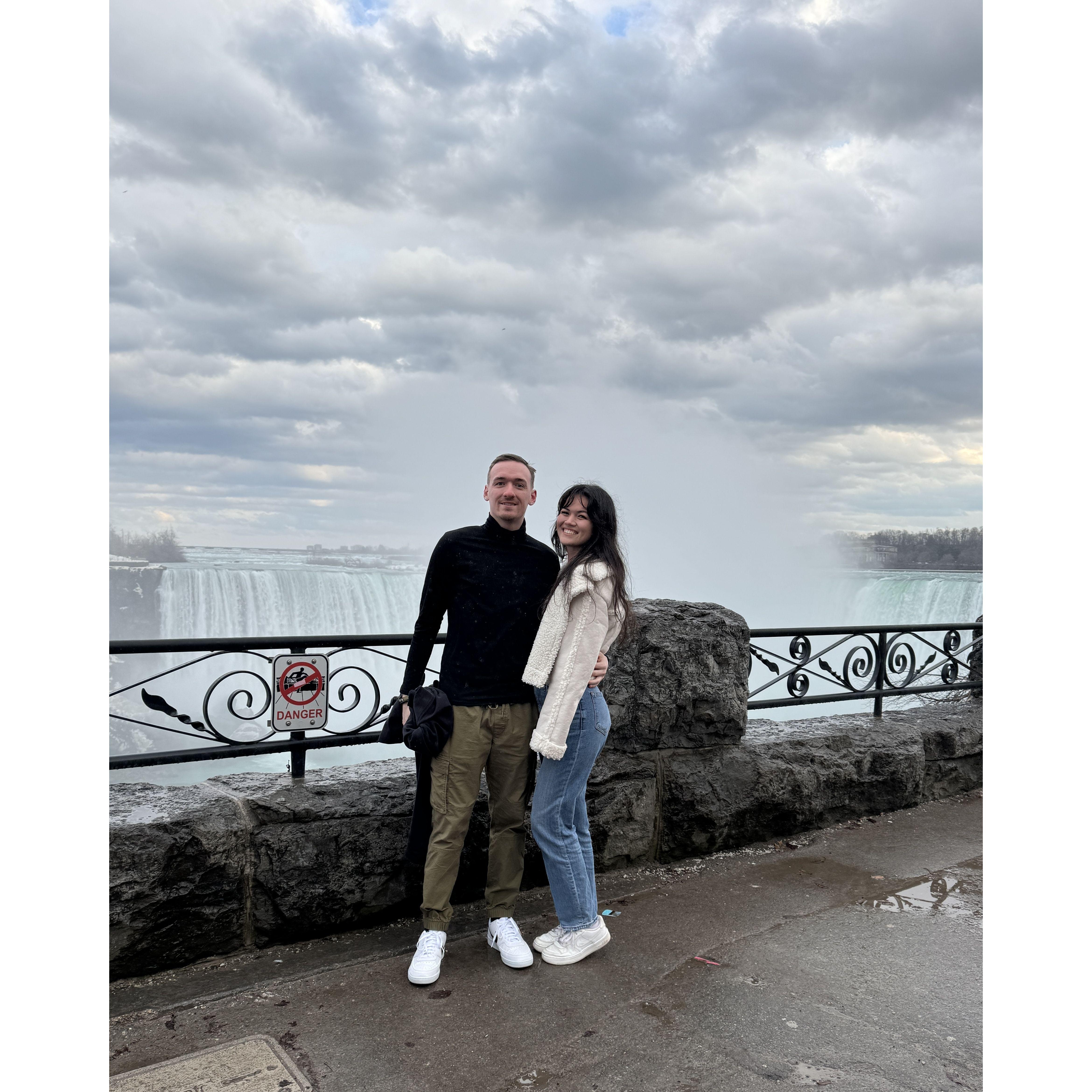 Our first trip. We went to Niagara Falls in Canada and took a day trip to Toronto