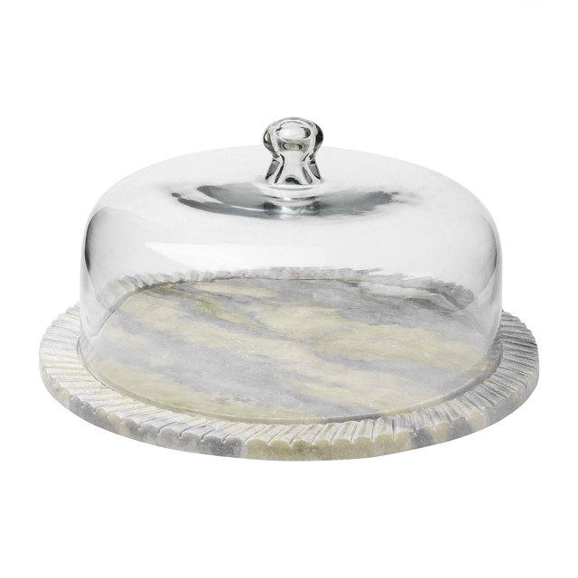 GAURI KOHLI Blinq Green Onyx Serving Board with Cloche