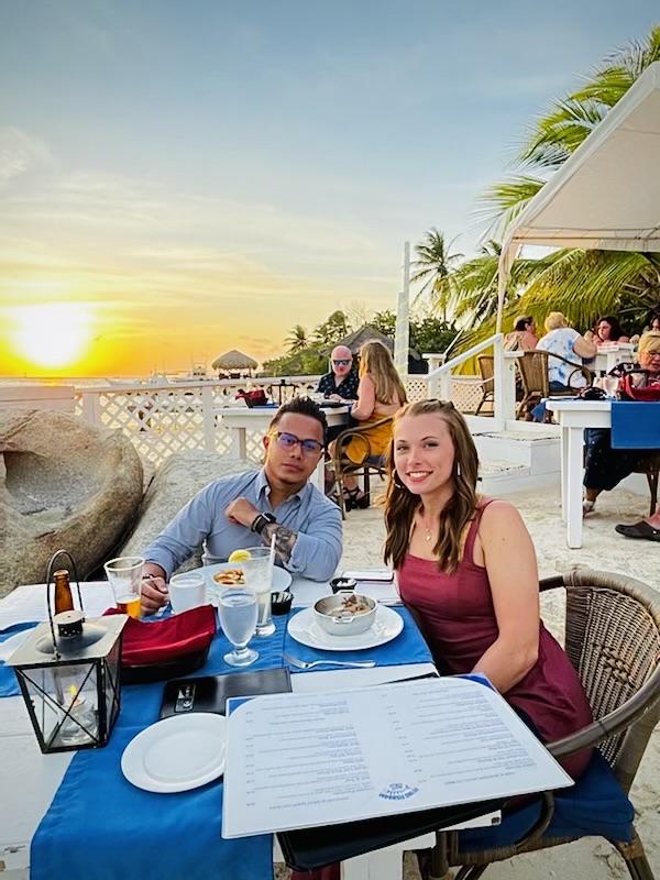 Dinner on the beach. Aruba, 2021.