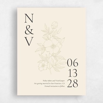 Butter, Beige Wedding Save the Date - Cardinell Bloom