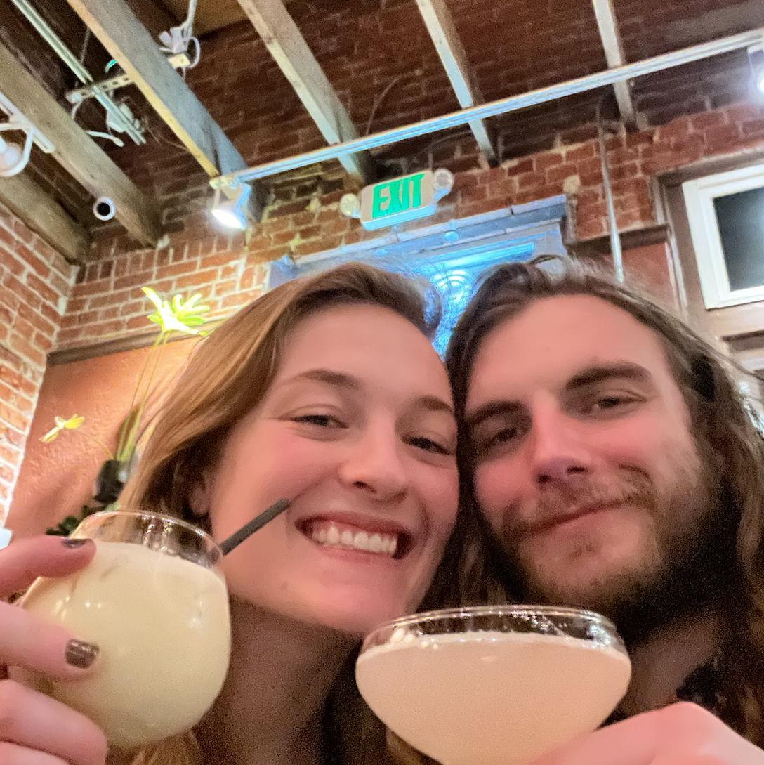 Celebrating our one-year anniversary at Ivywild, the location of our first date!