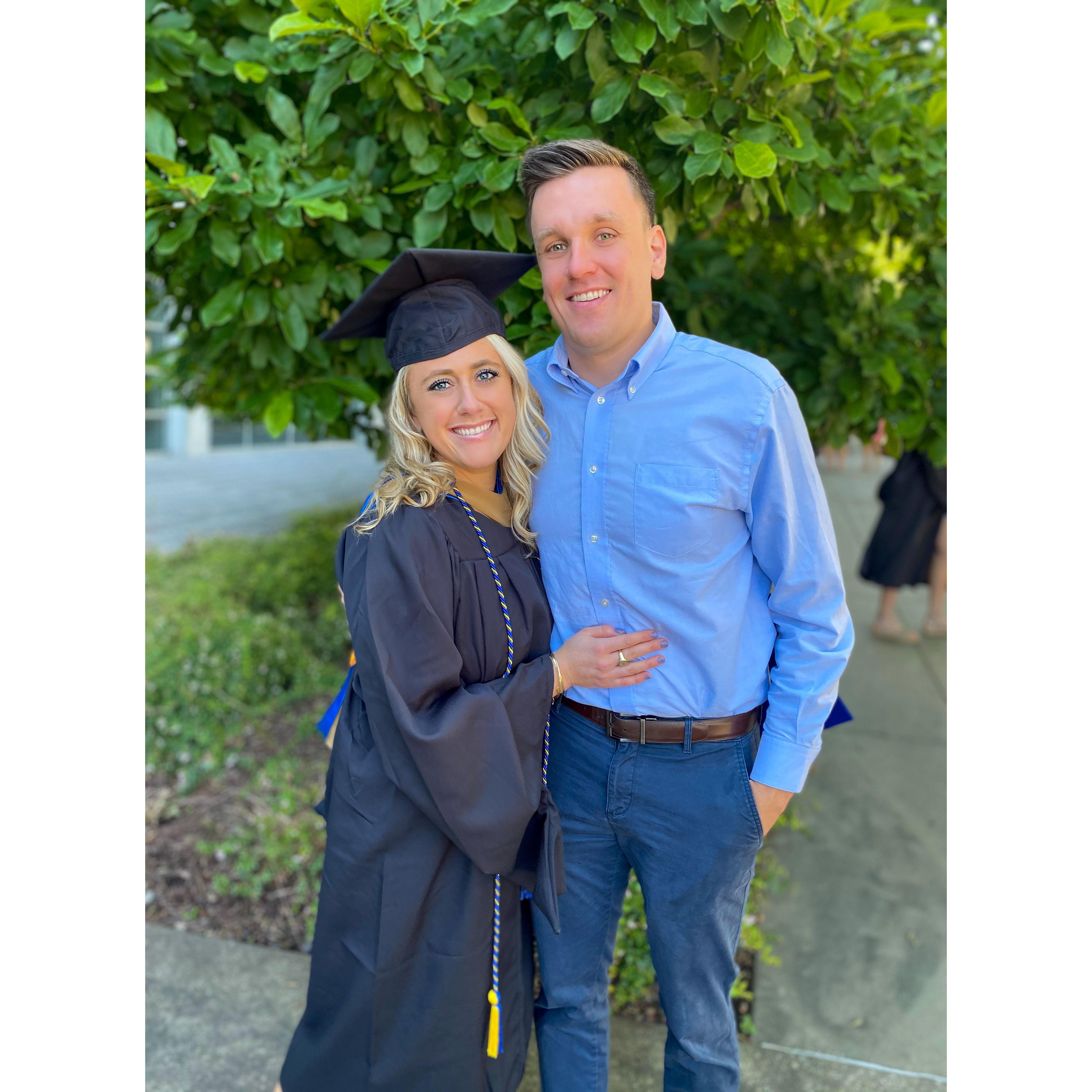 Emma's MBA graduation in May of 2021
