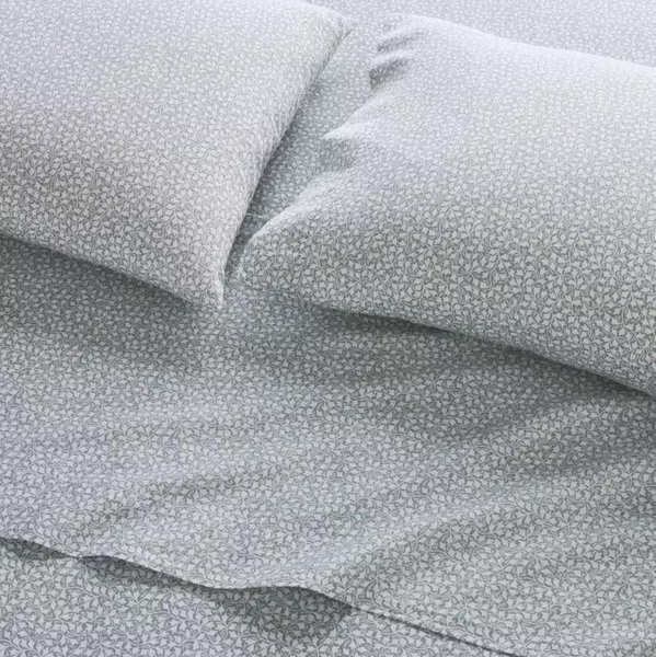 Scrolling Vines Relaxed Organic-Cotton Sateen Sheet Set