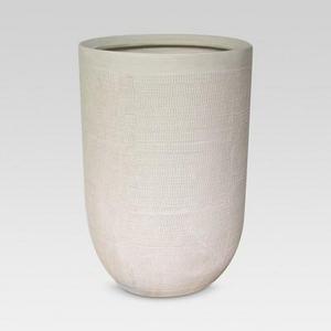18" Textured Ceramic Planter - White - Threshold™
