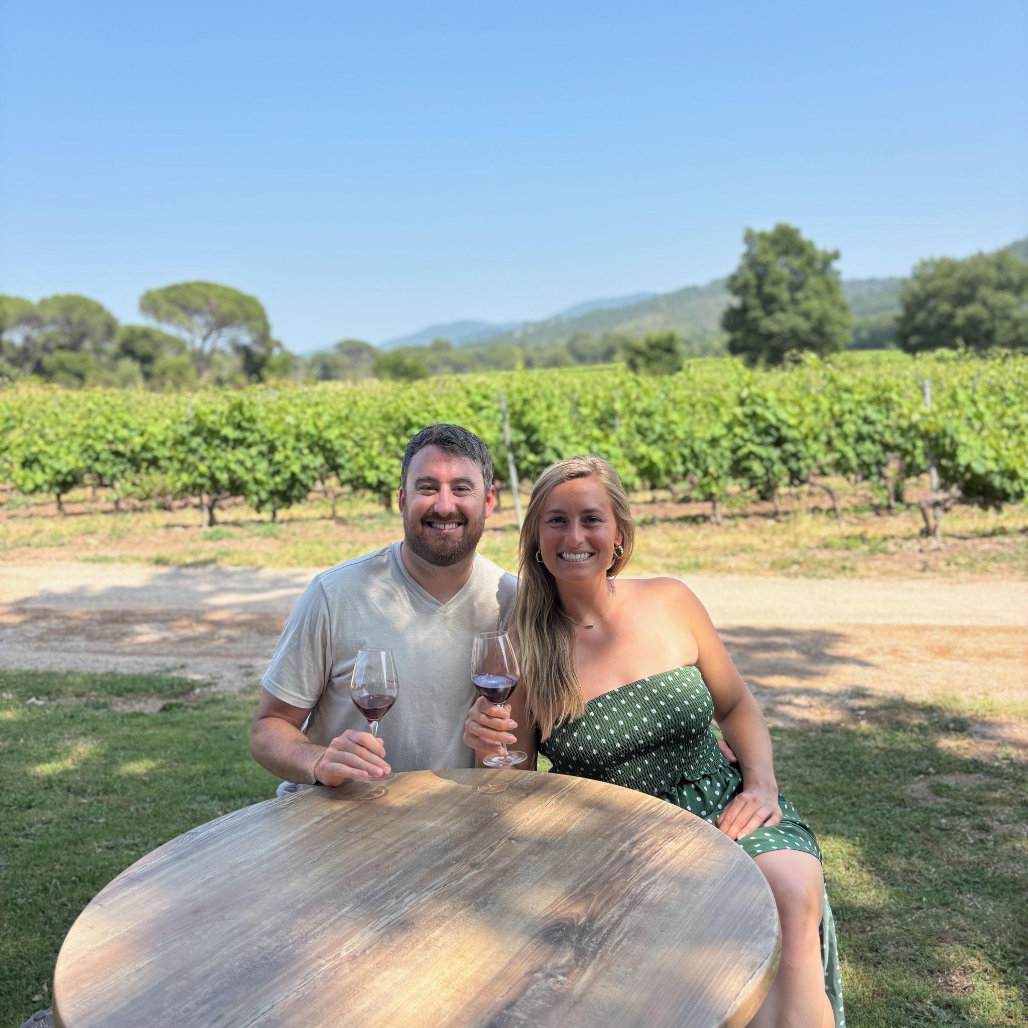 Exploring wine country in France.