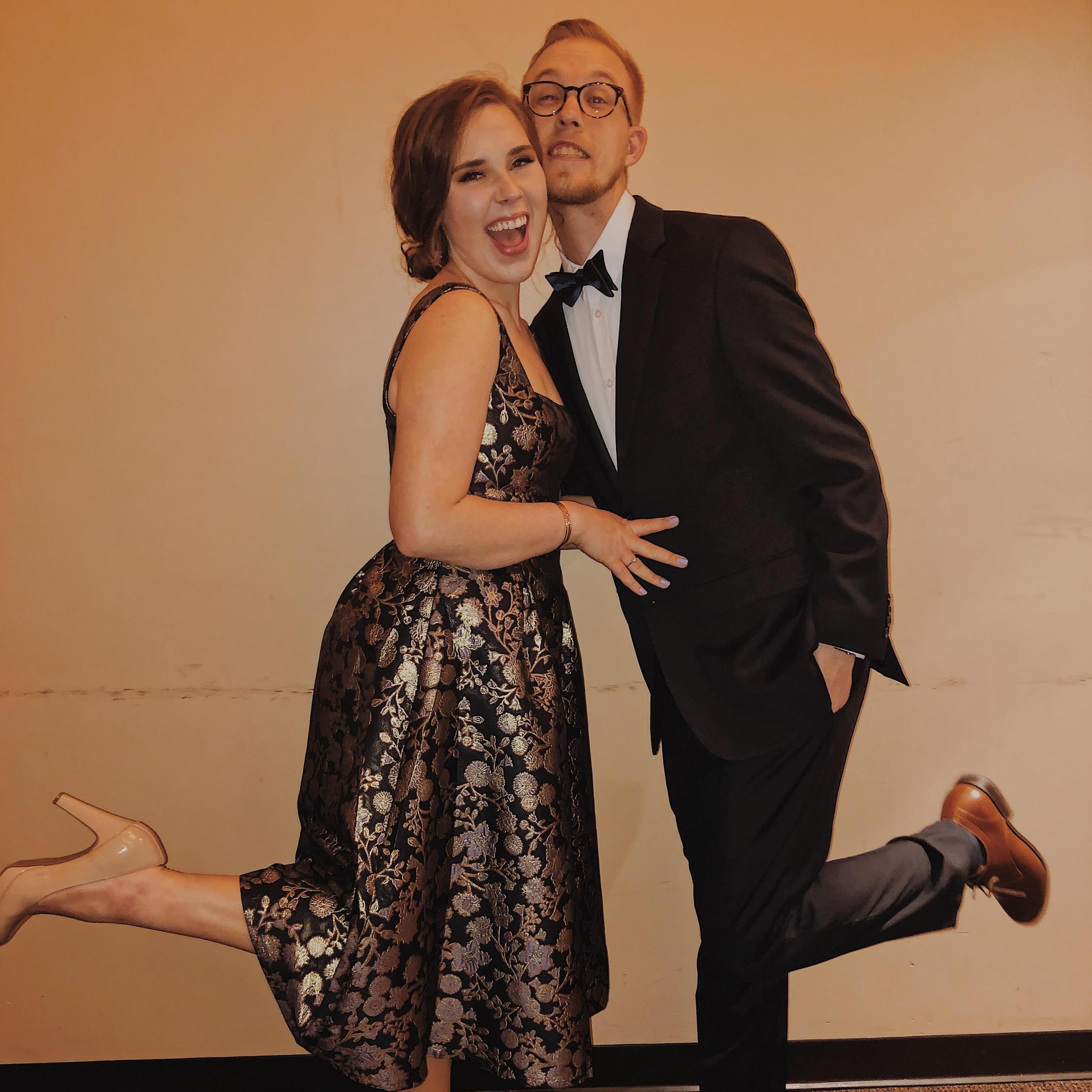 Welch College's Junior/Senior Banquet. We each scored & got a really hot date. April 26, 2019.