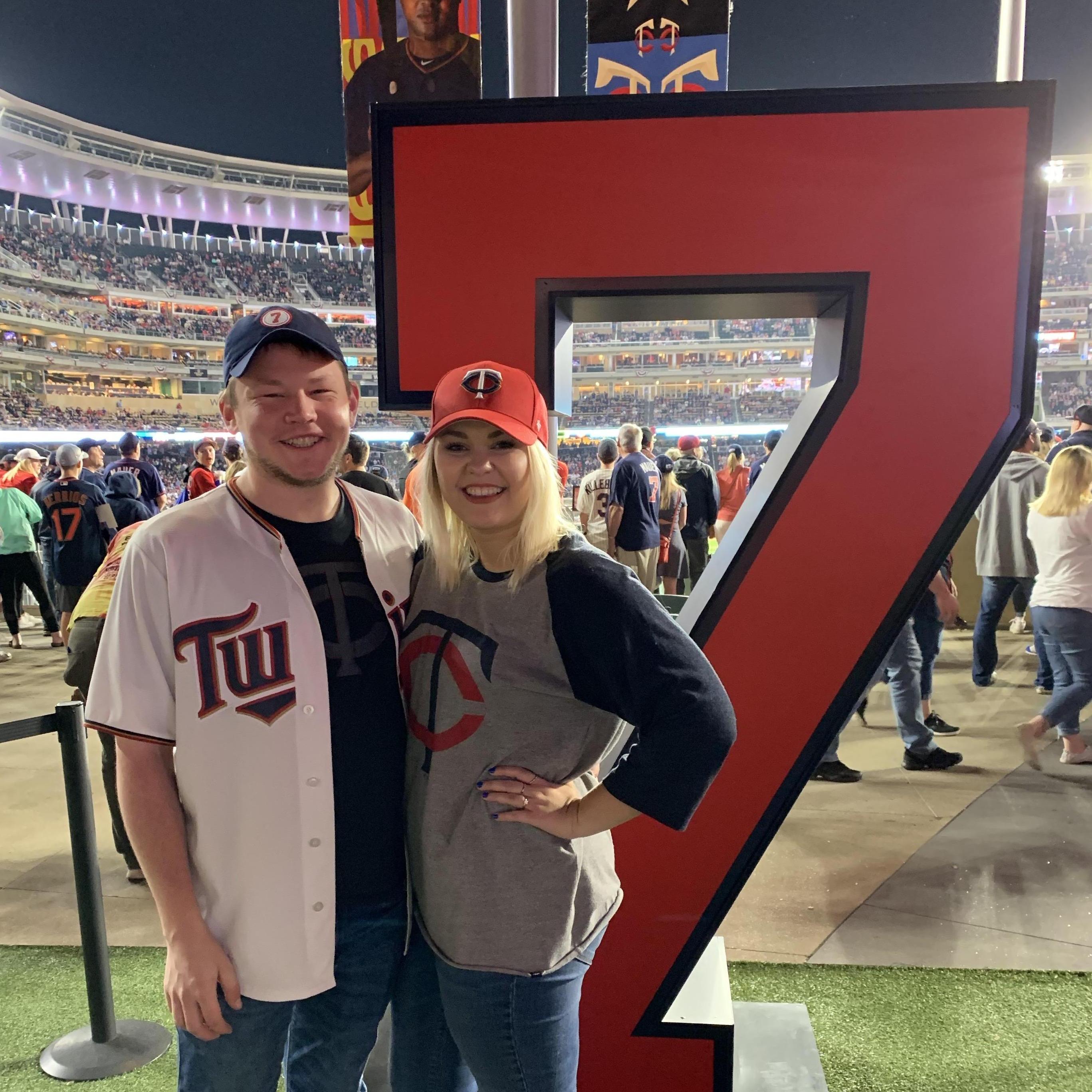 We love going to Twins games! This was Mauer's retirement celebration.