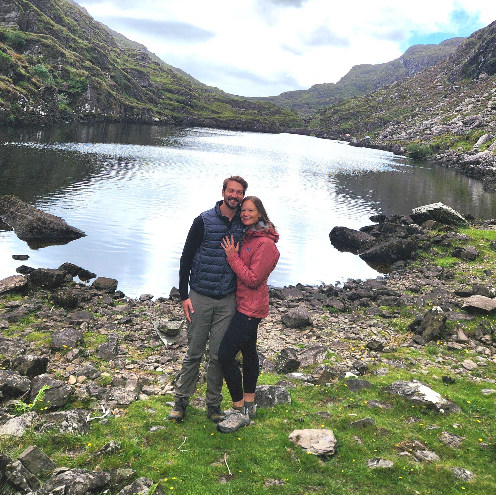 Robi's proposal in Kerry Ireland, Aug 2025. He popped the question during our bike ride through the Gap of Dunloe