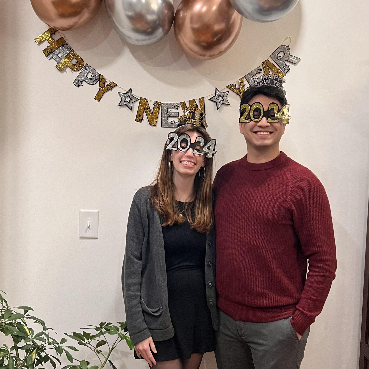 New Year's together! This was the first time Griffin spent a holiday with Diego's family.