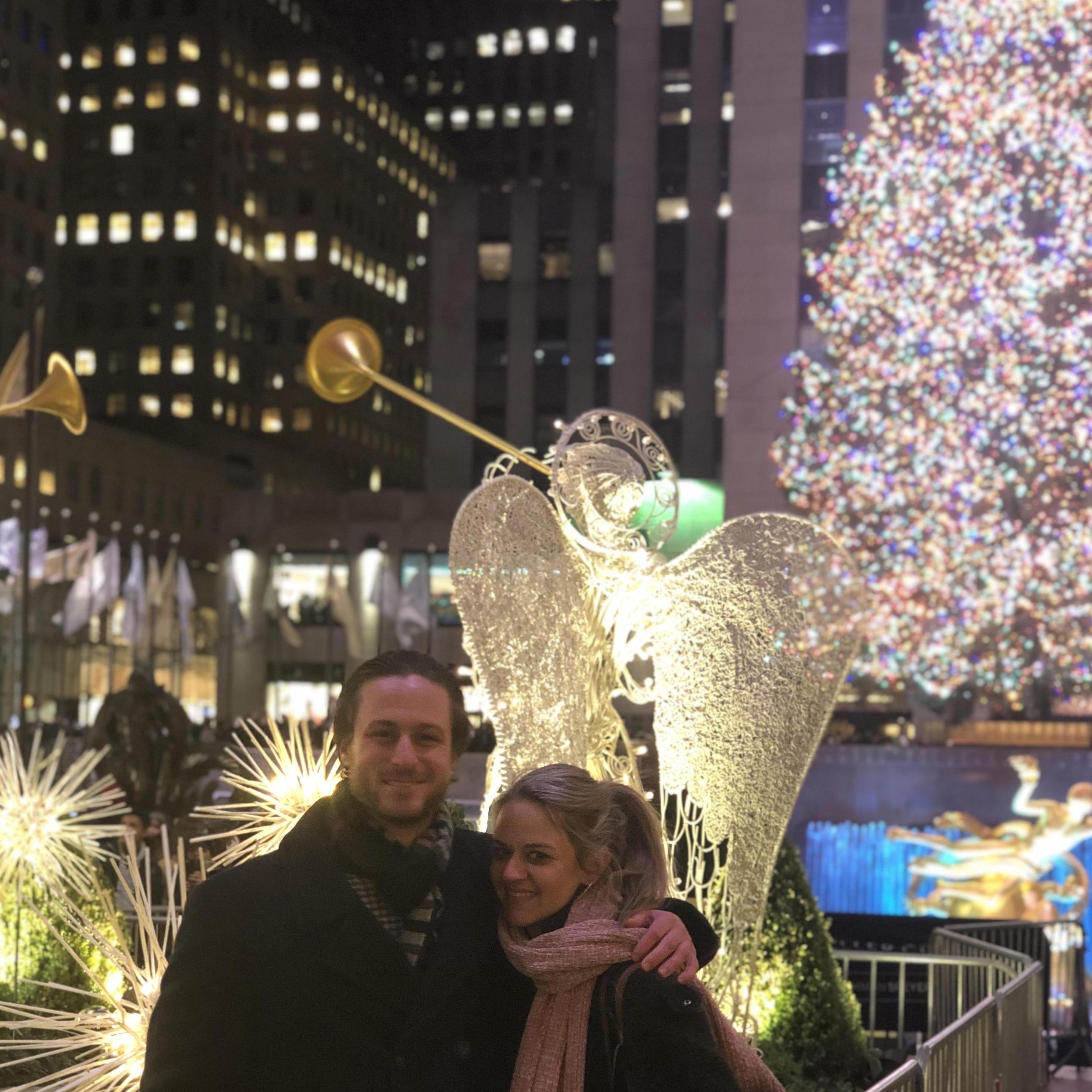 Annual picture at  NYC's Christmas Tree