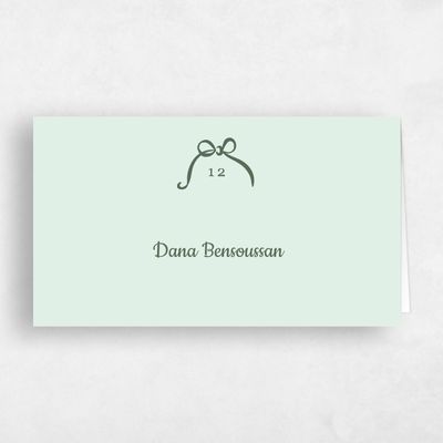 Mint, Green Wedding Place Card - Camarine